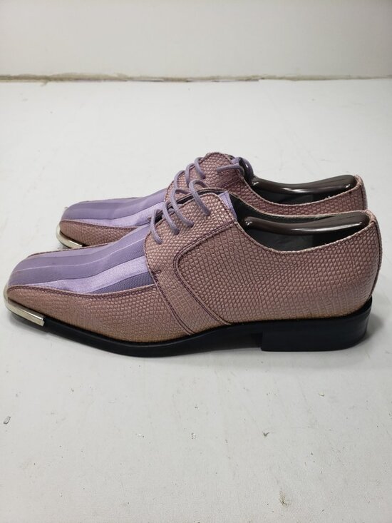 Viotti 163ST-058 Men’s Purple Textured Square Toe Dress Shoes Size 8.5 main image 8